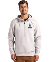 Northern Arizona Lumberjacks College Vault Cutter & Buck Roam Epic Versatility Half Zip Recycled Mens Hooded Pullover Solitare Front Thumbnail Image