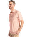 Texas Rio Grande Valley Vaqueros Cutter & Buck Pike Eco Symmetry Print Stretch Recycled Mens Polo White/College Orange Side Thumbnail Image