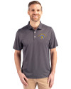 San Jose State Spartans Cutter & Buck Pike Eco Symmetry Print Stretch Recycled Mens Polo Black/White Front Thumbnail Image
