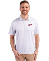 New Mexico State Aggies College Vault Cutter & Buck Pike Eco Symmetry Print Stretch Recycled Mens Polo White/Polished Front Thumbnail Image