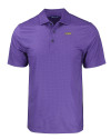 James Madison Dukes Cutter & Buck Pike Eco Tonal Geo Print Stretch Recycled Mens Polo College Purple Mannequin Thumbnail Image
