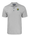 Southeastern Louisiana Lions Cutter & Buck Pike Eco Tonal Geo Print Stretch Recycled Mens Polo Elemental Grey Mannequin Thumbnail Image