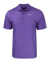 View image 7: NYU Violets Cutter & Buck Pike Eco Tonal Geo Print Stretch Recycled Mens Polo College Purple Mannequin