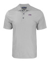 NYU Violets Cutter & Buck Pike Eco Tonal Geo Print Stretch Recycled Mens Polo Elemental Grey Mannequin Thumbnail Image