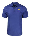 Pitt Panthers Cutter & Buck Pike Eco Tonal Geo Print Stretch Recycled Mens Polo Tour Blue Mannequin Thumbnail Image