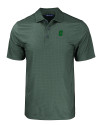 Charlotte 49ers Cutter & Buck Pike Eco Tonal Geo Print Stretch Recycled Mens Polo Hunter Green Mannequin Thumbnail Image
