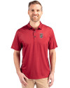 Stanford Cardinal  Cutter & Buck Pike Eco Tonal Geo Print Stretch Recycled Mens Polo Cardinal Red Front Thumbnail Image