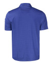 SMU Mustangs Cutter & Buck Pike Eco Tonal Geo Print Stretch Recycled Mens Polo Tour Blue Mannequin Back Thumbnail Image