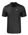 Michigan State Spartans College Vault Cutter & Buck Pike Eco Tonal Geo Print Stretch Recycled Mens Polo Black Mannequin Thumbnail Image