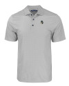 Michigan State Spartans College Vault Cutter & Buck Pike Eco Tonal Geo Print Stretch Recycled Mens Polo Elemental Grey Mannequin Thumbnail Image
