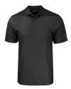 New Mexico State Aggies College Vault Cutter & Buck Pike Eco Tonal Geo Print Stretch Recycled Mens Polo Black Mannequin Thumbnail Image