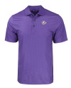 Texas Christian Horned Frogs College Vault Cutter & Buck Pike Eco Tonal Geo Print Stretch Recycled Mens Polo College Purple Mannequin Thumbnail Image