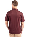 Southern Illinois Salukis College Vault Cutter & Buck Pike Eco Tonal Geo Print Stretch Recycled Mens Polo Bordeaux Back Thumbnail Image