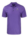 Northwestern Wildcats College Vault Cutter & Buck Pike Eco Tonal Geo Print Stretch Recycled Mens Polo College Purple Mannequin Thumbnail Image