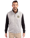 Marquette Golden Eagles Cutter & Buck Charter Eco Recycled Mens Full-Zip Vest Polished Medium Gray Front Thumbnail Image