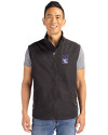 Northwestern Wildcats Cutter & Buck Charter Eco Recycled Mens Full-Zip Vest Black Front Thumbnail Image