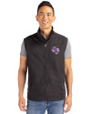 Stephen F Austin Lumberjacks Cutter & Buck Charter Eco Recycled Mens Full-Zip Vest Black Front Thumbnail Image