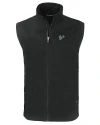 South Florida Bulls Cutter & Buck Charter Eco Recycled Mens Full-Zip Vest Black Mannequin Thumbnail Image