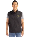 San Jose State Spartans Cutter & Buck Charter Eco Recycled Mens Full-Zip Vest Black Front Thumbnail Image