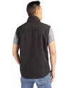 Portland State Vikings College Vault Cutter & Buck Charter Eco Recycled Mens Full-Zip Vest Black Back Thumbnail Image