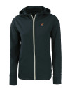 Texas Rio Grande Valley Vaqueros Cutter & Buck Daybreak Eco Recycled Womens Full Zip Hoodie Navy Blue Mannequin Thumbnail Image