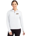James Madison Dukes Cutter & Buck Daybreak Eco Recycled Womens Half Zip Hoodie White Front Thumbnail Image