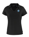 Indiana State Sycamores Cutter & Buck Daybreak Eco Recycled Womens V-neck Polo Black Mannequin Thumbnail Image