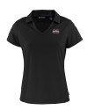 Mississippi State Bulldogs Cutter & Buck Daybreak Eco Recycled Womens V-neck Polo Black Mannequin Thumbnail Image