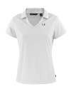 Miami Hurricanes Cutter & Buck Daybreak Eco Recycled Womens V-neck Polo White Mannequin Thumbnail Image