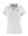 Georgetown Hoyas Cutter & Buck Daybreak Eco Recycled Womens V-neck Polo White Mannequin Thumbnail Image