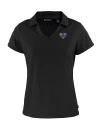 SMU Mustangs Cutter & Buck Daybreak Eco Recycled Womens V-neck Polo Black Mannequin Thumbnail Image