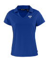 SMU Mustangs Cutter & Buck Daybreak Eco Recycled Womens V-neck Polo Tour Blue Mannequin Thumbnail Image