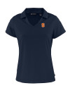 Syracuse Orange Cutter & Buck Daybreak Eco Recycled Womens V-neck Polo Navy Blue Mannequin Thumbnail Image