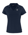 Georgetown Hoyas College Vault Cutter & Buck Daybreak Eco Recycled Womens V-neck Polo Navy Blue Mannequin Thumbnail Image