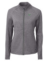 South Florida Bulls Cutter & Buck Adapt Eco Knit Heather Recycled Womens Full Zip Black Heather Mannequin Thumbnail Image