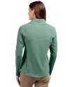 Charlotte 49ers Cutter & Buck Adapt Eco Knit Heather Recycled Womens Full Zip Hunter Heather Back Thumbnail Image