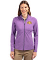Tennessee Tech Golden Eagles Cutter & Buck Adapt Eco Knit Heather Recycled Womens Full Zip College Purple Heather Front Thumbnail Image