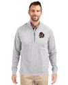 Oregon State Beavers College Vault Cutter & Buck Adapt Eco Knit Heather Mens Quarter Zip Pullover Polished Heather Front Thumbnail Image