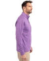 Texas Christian Horned Frogs College Vault Cutter & Buck Adapt Eco Knit Heather Mens Quarter Zip Pullover College Purple Heather Side Thumbnail Image