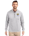 Fort Valley State Wildcats Cutter & Buck Adapt Eco Knit Heather Mens Big & Tall Quarter Zip Pullover Polished Heather Front Thumbnail Image