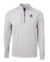 Louisville Cardinals College Vault Cutter & Buck Adapt Eco Knit Heather Mens Big & Tall Quarter Zip Pullover Polished Heather Mannequin Thumbnail Image