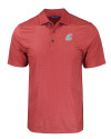 Washington State Cougars Cutter & Buck Pike Eco Tonal Geo Print Stretch Recycled Mens Polo Cardinal Red Mannequin Thumbnail Image
