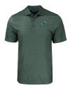 Tulane Green Wave Cutter & Buck Pike Eco Tonal Geo Print Stretch Recycled Mens Polo Hunter Green Mannequin Thumbnail Image