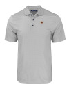 Texas State Bobcats Cutter & Buck Pike Eco Tonal Geo Print Stretch Recycled Mens Polo Elemental Grey Mannequin Thumbnail Image
