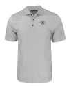 Virginia Military Institute Keydets Cutter & Buck Pike Eco Tonal Geo Print Stretch Recycled Mens Polo Elemental Grey Mannequin Thumbnail Image