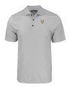Vanderbilt Commodores Cutter & Buck Pike Eco Tonal Geo Print Stretch Recycled Mens Polo Elemental Grey Mannequin Thumbnail Image