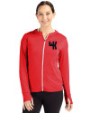 View image 4: Western Kentucky Hilltoppers College Vault Cutter & Buck Daybreak Recycled Womens Hooded Full Zip Red Front