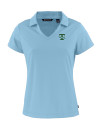 Tulane Green Wave College Vault Cutter & Buck Daybreak Eco Recycled Womens V-neck Polo Atlas Light Blue Mannequin Thumbnail Image