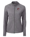 Winston-Salem State Rams Cutter & Buck Adapt Eco Knit Heather Recycled Womens Full Zip Black Heather Mannequin Thumbnail Image