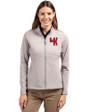 Western Kentucky Hilltoppers College Vault Cutter & Buck Adapt Eco Knit Heather Recycled Womens Full Zip Polished Heather Front Thumbnail Image